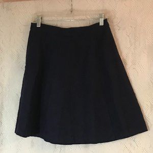 Joie Navy Blue Mini Skirt Size Medium. 22" From Waist To Hem, Side Zipper